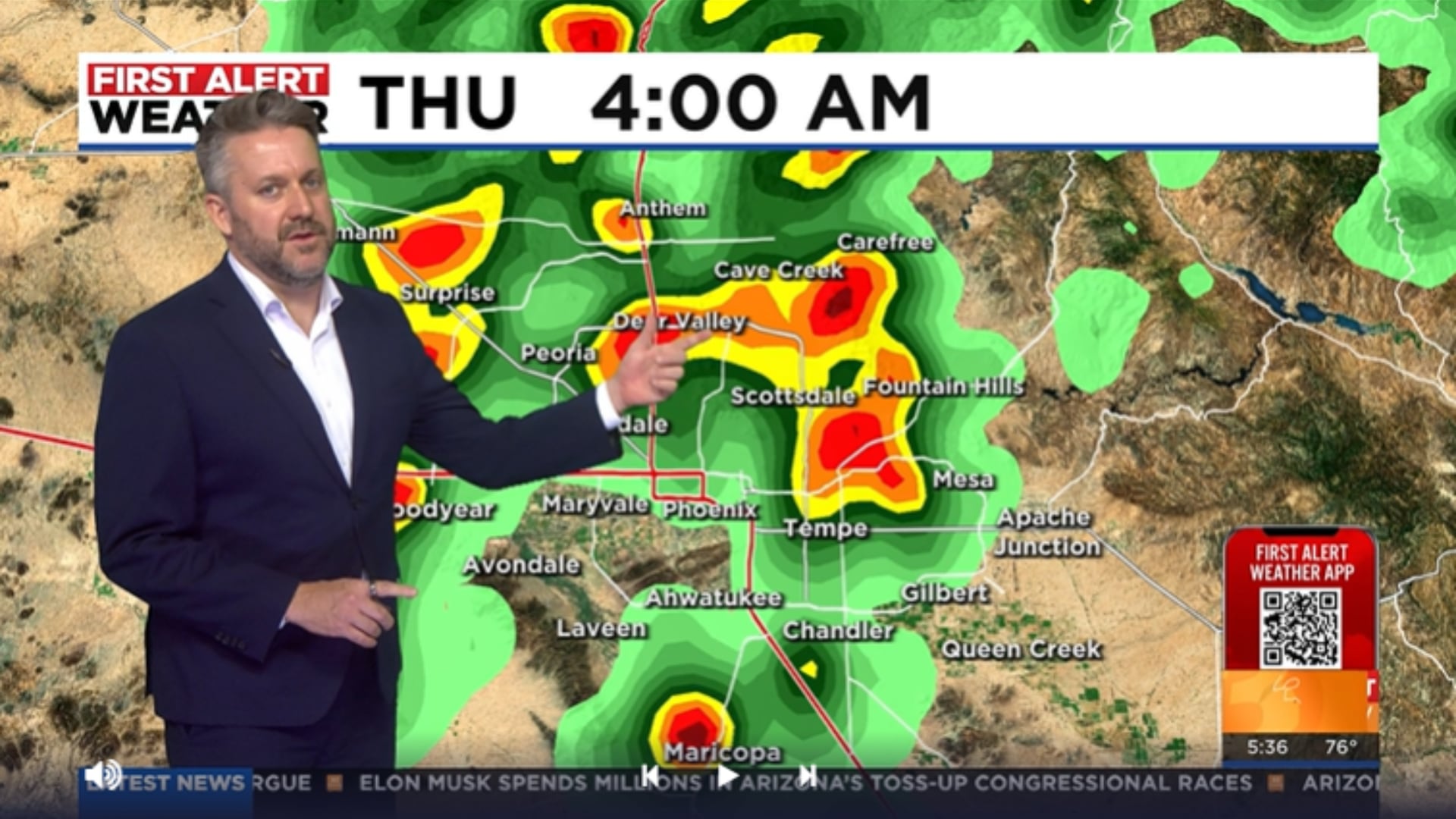 Strong Storms, Tornado Warnings and Flood Watch Reported in Arizona