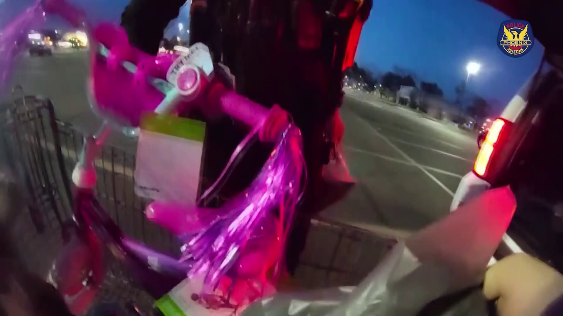 Phoenix police officers buy gifts for scammed man's daughter