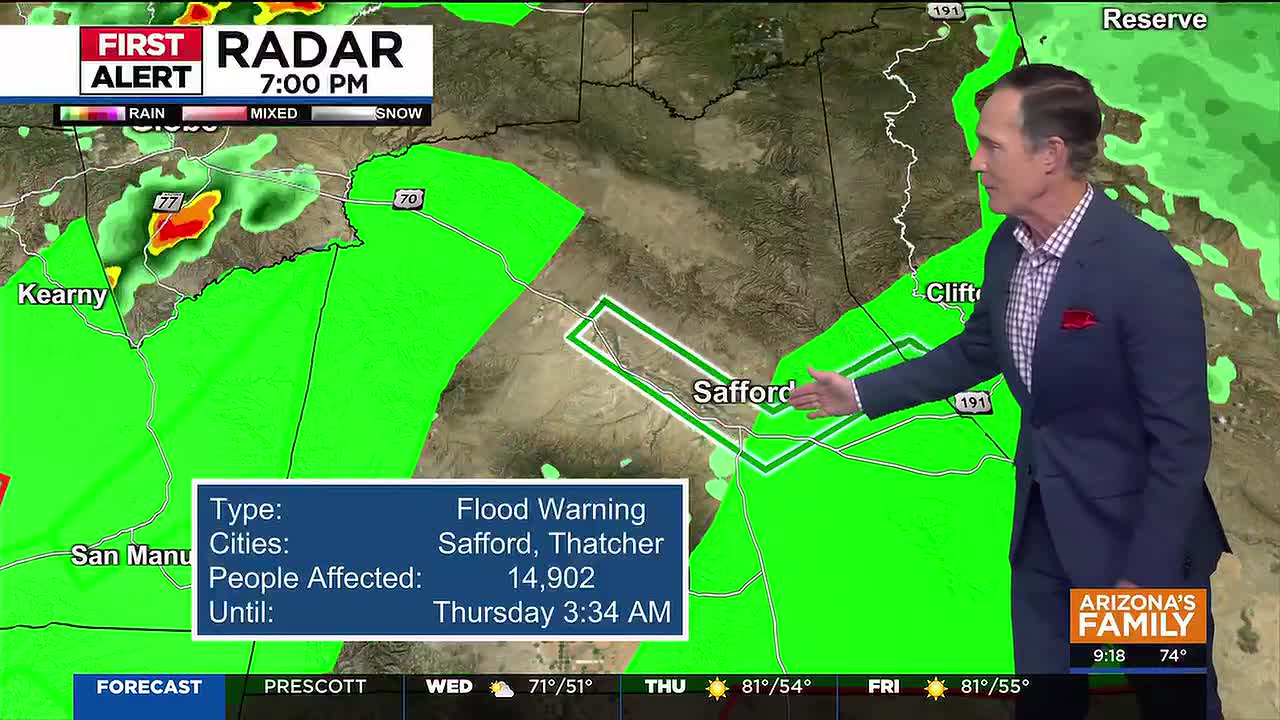 Flood Watch Continues for Northern and Eastern Arizona Amid Lingering Storm Threats