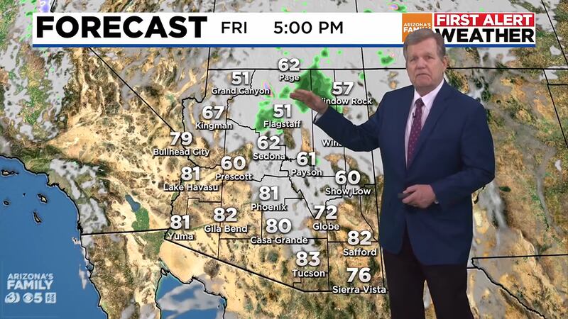 The Phoenix vicinity will see cooler temperatures as we get closer to the weekend.