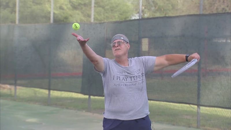 He is dedicated, too, practicing in the Arizona heat.