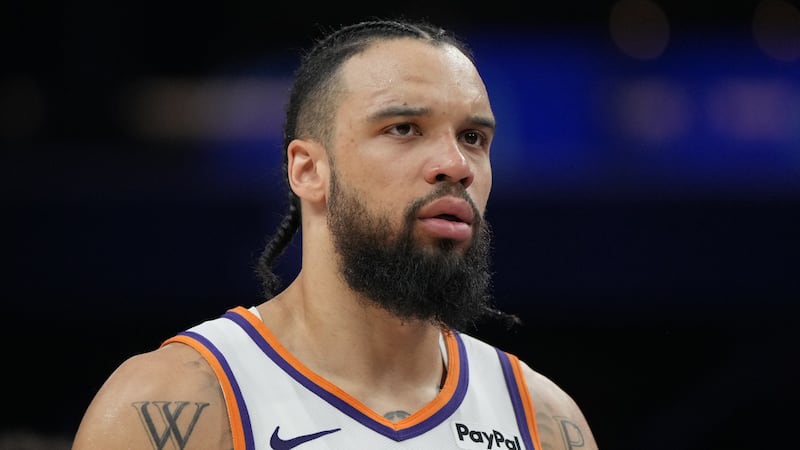 Phoenix Suns forward Dillon Brooks (3) during the first half of an NBA basketball game against...