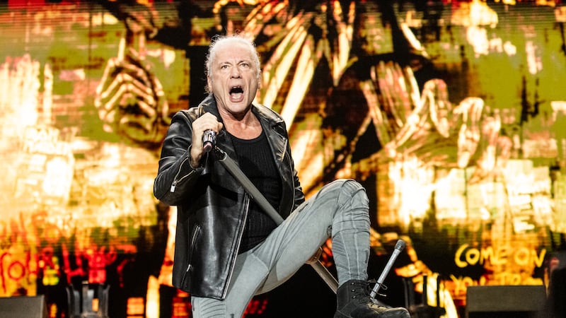 Bruce Dickinson of Iron Maiden performs on Thursday, Sept. 17, 2026, during the Louder Than...