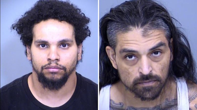 Ryan Slocum, left, and Steven Velder, right, face dozens of felony charges.