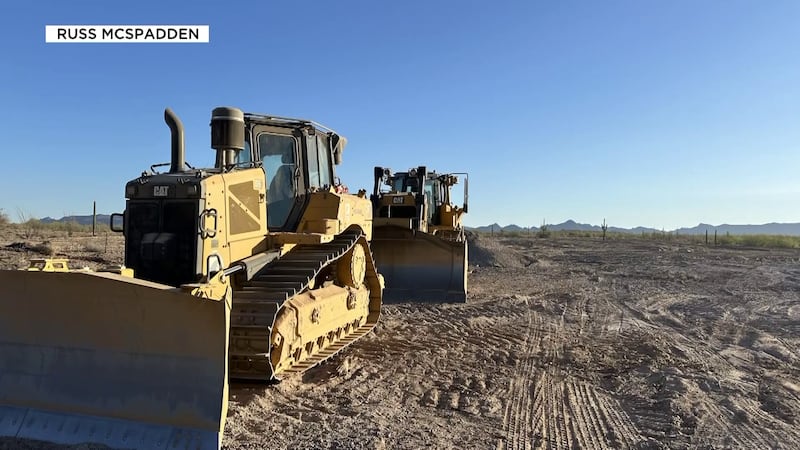 The bulldozers are threatening protected wildlife and a rare desert oasis, advocates say.