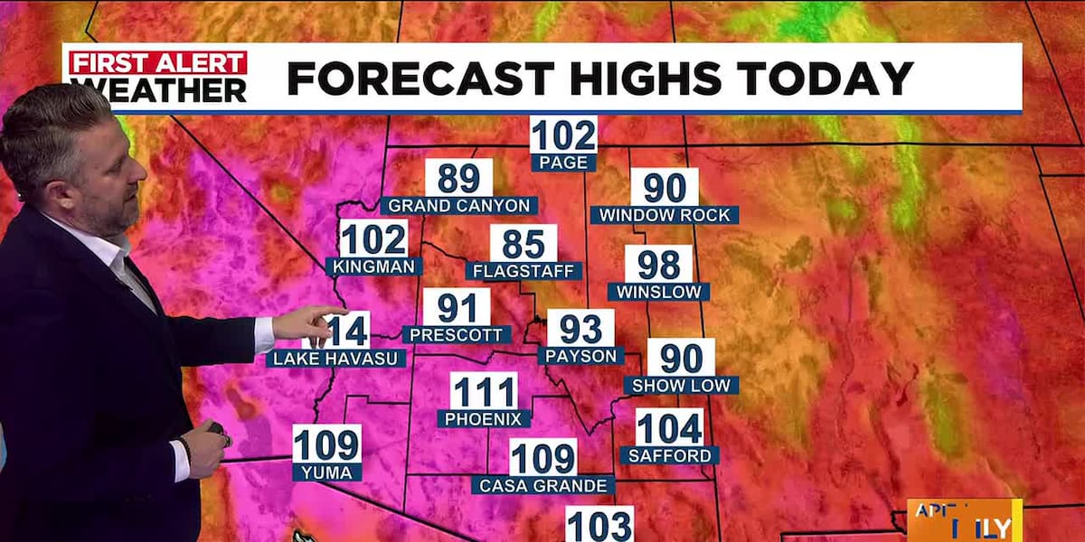 Hottest day of the year expected Tuesday in Phoenix area