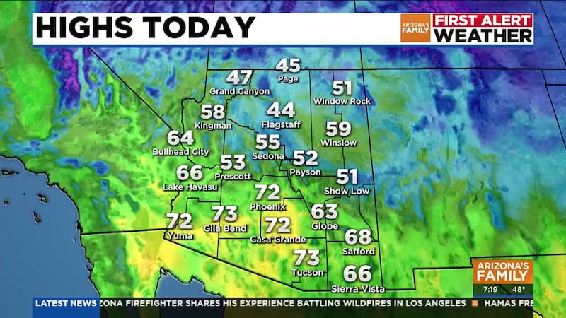 تصویری از رادار بارش باران