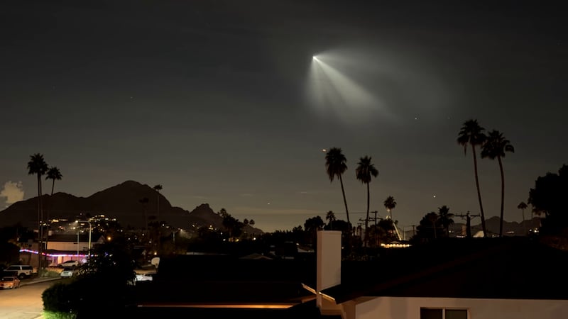 The SpaceX rocket could be seen from Arizona.