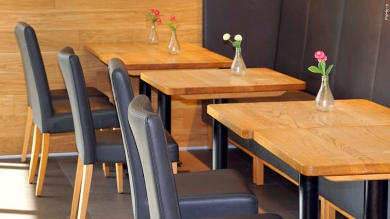 FILE: Empty tables at restaurant