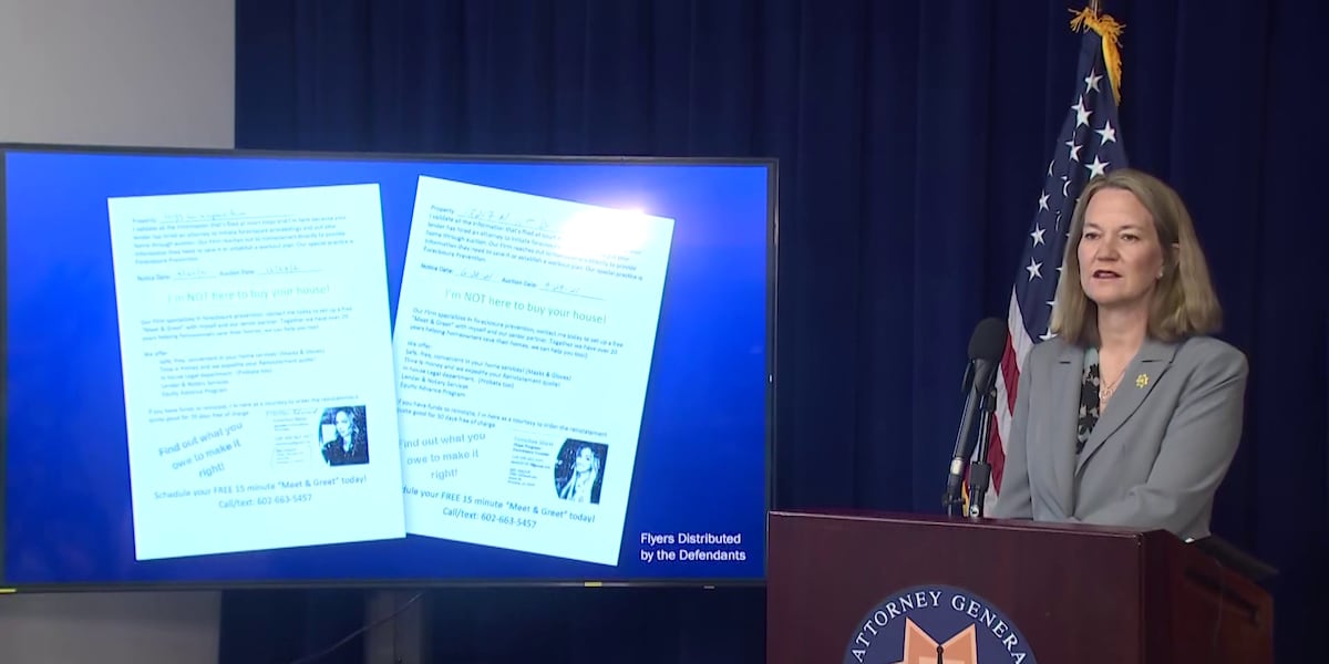 Arizona AG sues duo for alleged real estate scam targeting elderly homeowners