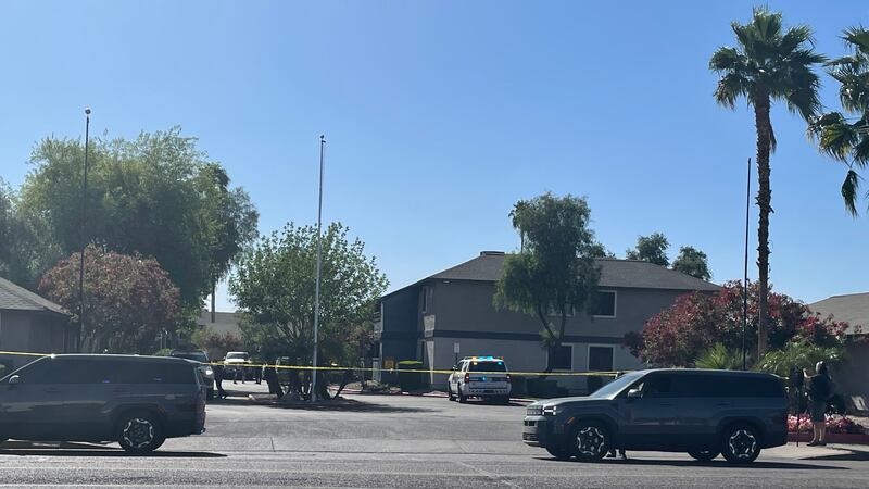 Video from the scene showed crime scene tape surrounding portions of Latitude Apartment Homes...