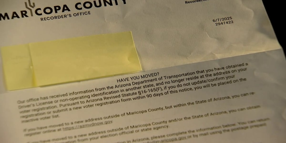 Maricopa County Recorder's Office Sends Incorrect Letters to 83,000 Voters
