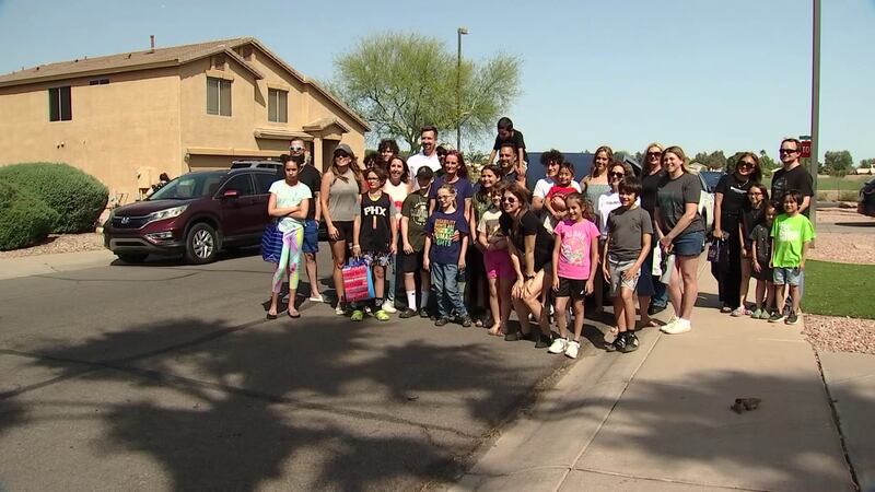 People in Gilbert came together this weekend to show love for a boy with autism ahead of his...