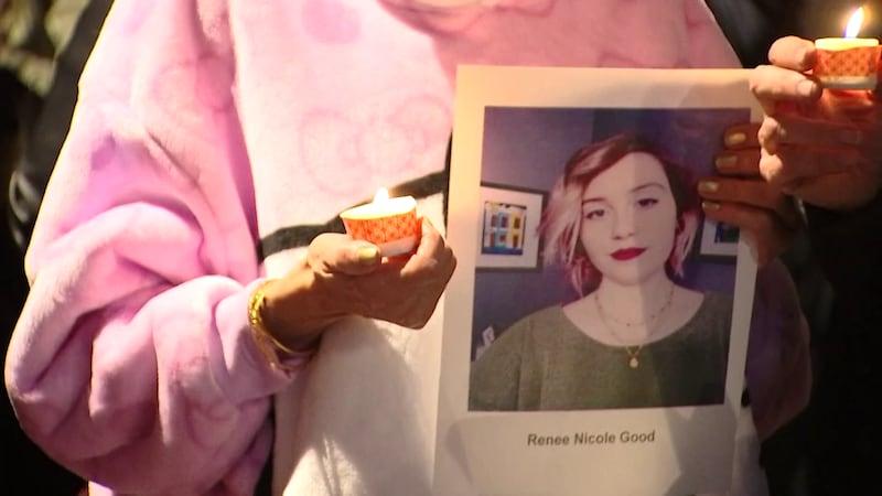 Dozens of people gathered outside ICE headquarters in Phoenix Wednesday night for a vigil...