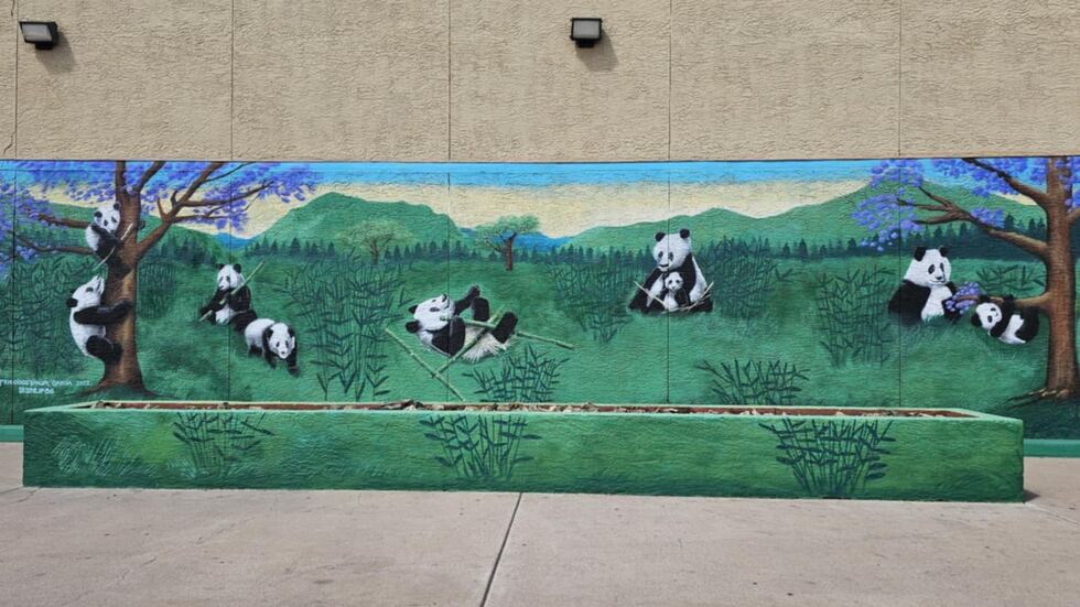 The Heping and Zhufu mural, Mandarin for Peace and Blessings, is on the south side of the AZ...
