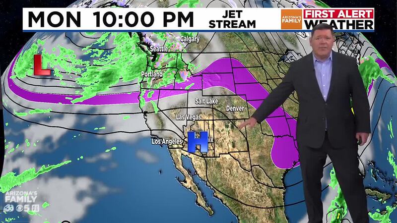 Starting today, a strong ridge of high pressure will build over our state and warm things up.