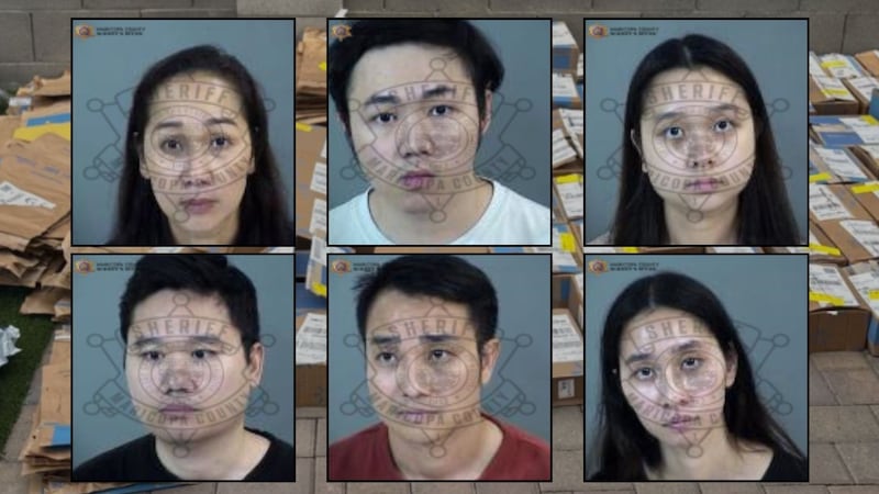 Police arrested (left-to-right, top to bottom) Thien Tran, Uy Vu Phan, Minh Ngọc Nguyen, Hie...
