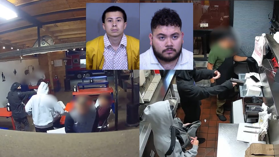 Pablo Escobar Castillo (left) and Osvaldo Campa (right) have been arrested on armed robbery...