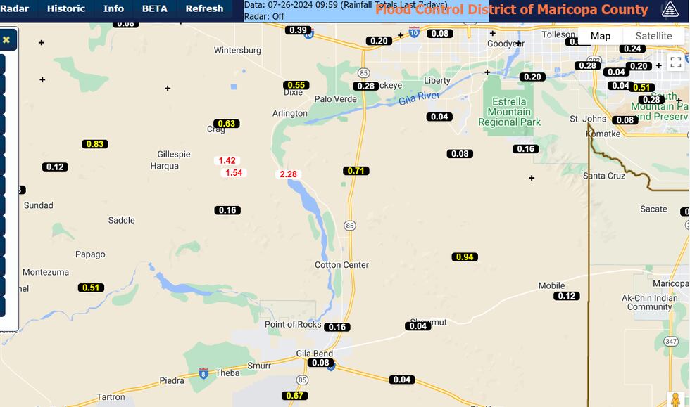 7-Day Rainfall Totals
