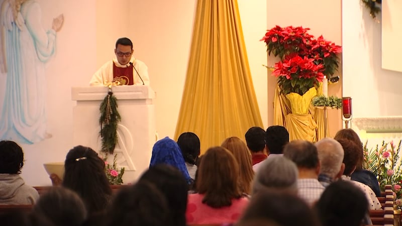 Many parishioners gathered at St. Louis the King Catholic Church in Glendale on Jan. 4, 2026.