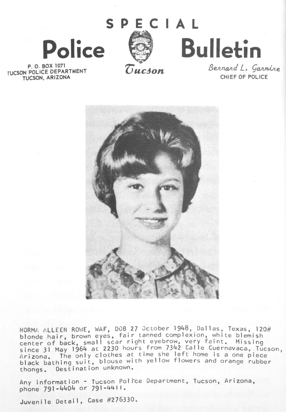 15-year-old Alleen Rowe went missing in March 1964.
