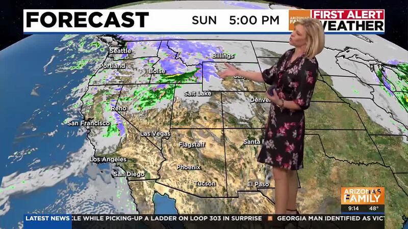 Expect temps to climb back above 70 across the Phoenix area for the last weekend of 2024.