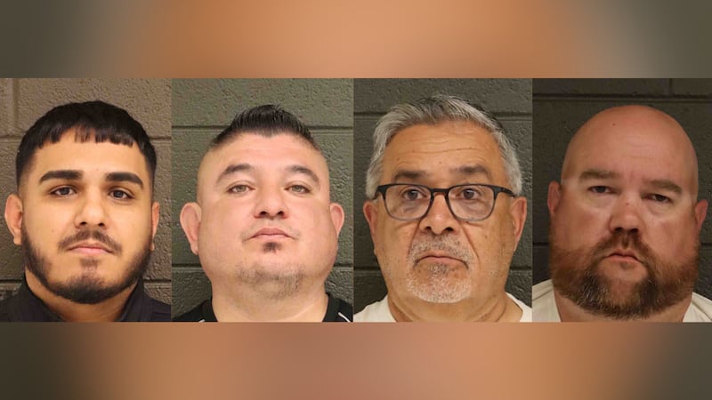 Sgt. Caleb Sanchez, Undersheriff Cruz Soto, Sheriff Danny Sanchez, Former Deputy Keith Schultz