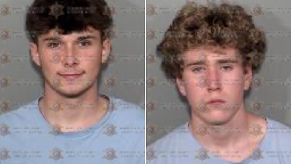 Skylar LaPaille, left, and Jackson Sullivan, right, were charged with nine felonies.