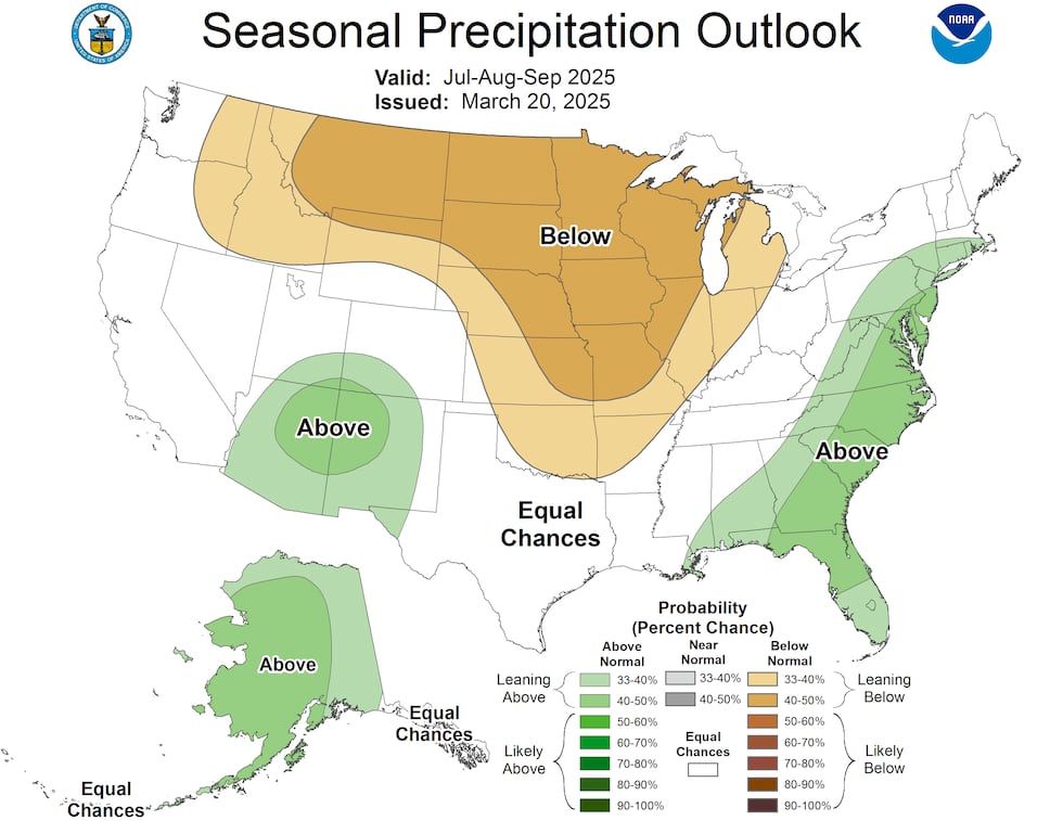 NOAA Summer Precipitation Forecast