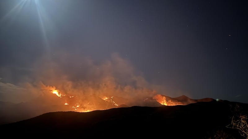 The Steamboat Fire was actively burning at midnight on June 26/27.