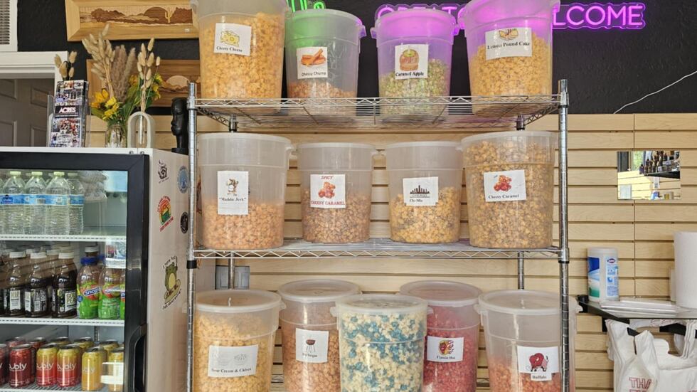 Maddie B's Chicago Style Popcorn has around 27 different flavors, including cheese, Chicago...