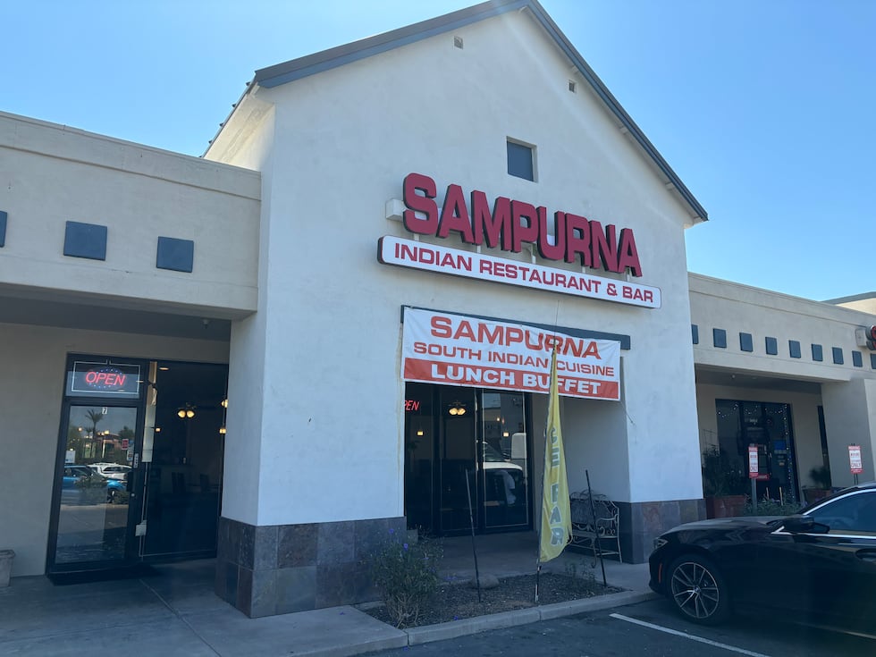 Sampurna features a South Indian-style buffet seven days a week and just opened near Warner...