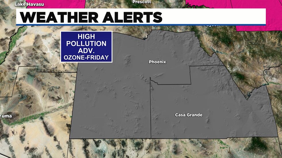 Arizona Pollution A cool Friday, but bad air quality around Phoenix
