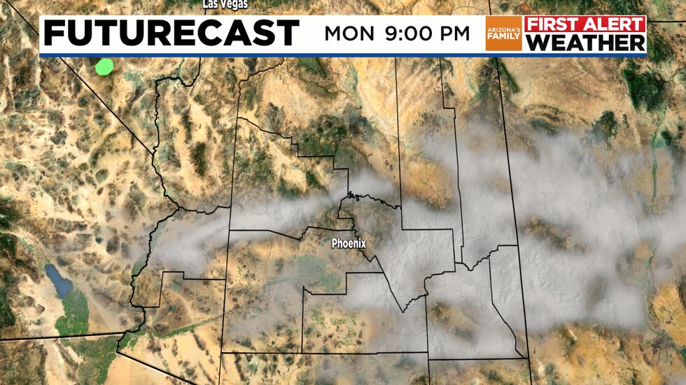 Monday night cloud forecast