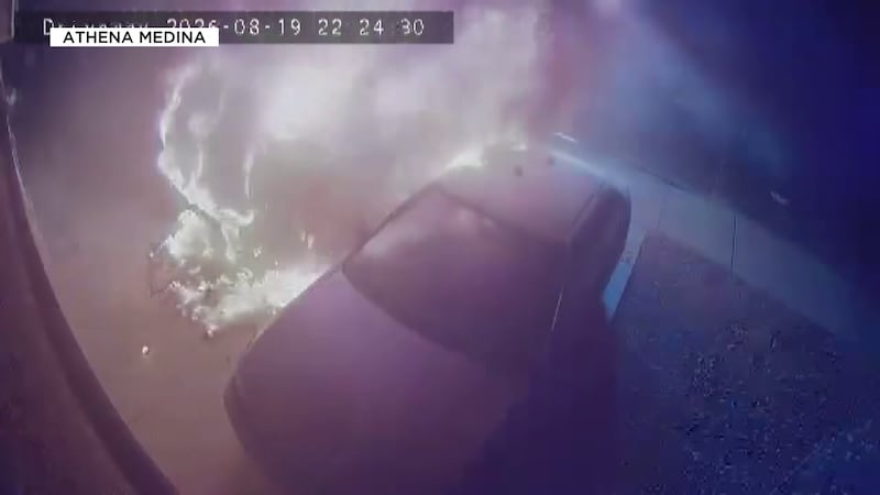 Buckeye police are searching for the person who set fire to two cars in the driveway of a...