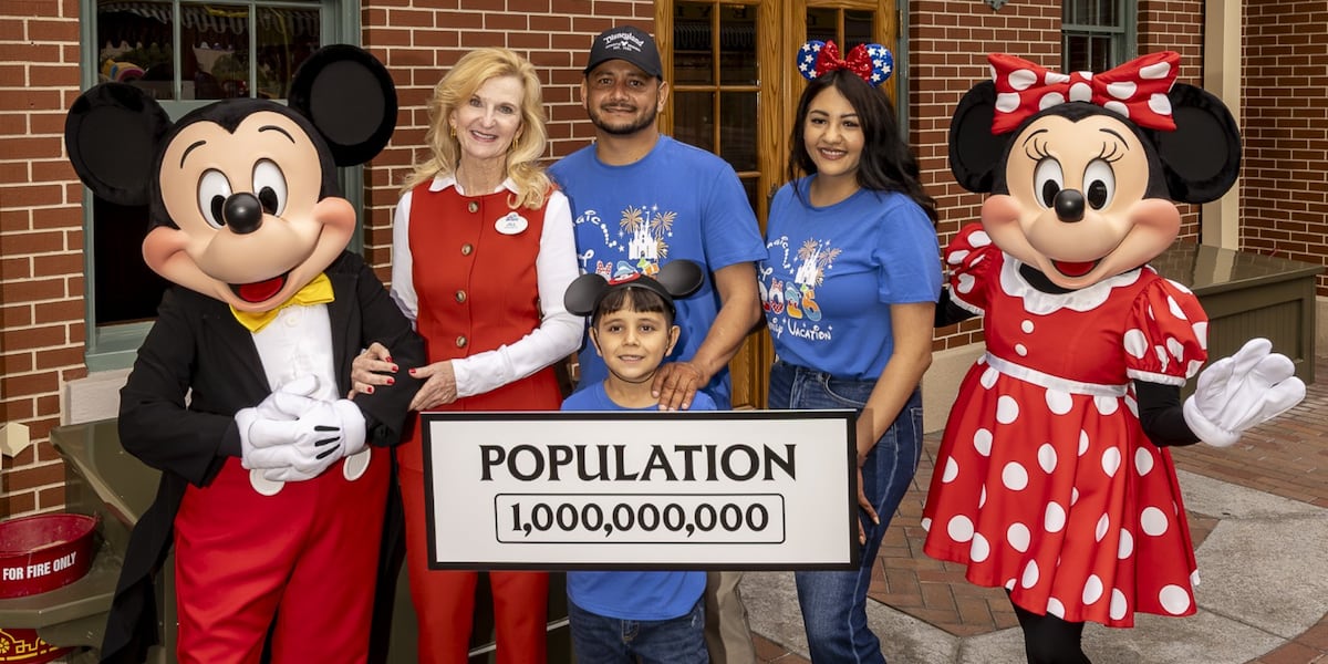 Arizona boy celebrating 8th birthday becomes one billionth guest at Disneyland