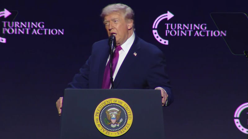The President spoke at the “Build the Red Wall” event.