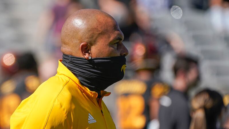 Arizona State Associate Head Coach/Defensive Coordinator/ Antonio Pierce before their game...