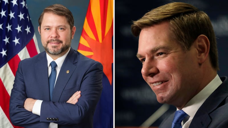 Arizona Senator Ruben Gallego is distancing himself from former friend Eric Swalwell as...