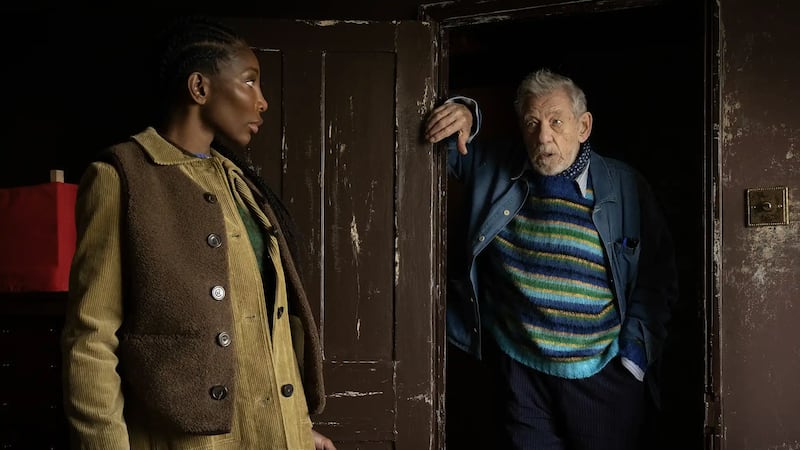 (L-R) Michaela Cole and Ian McKellen in THE CHRISTOPHERS