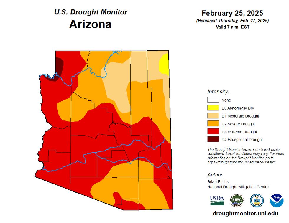 Arizona Drought Report Feb 27, 2025