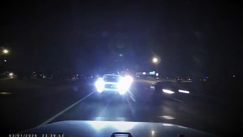 A wrong-way driver was arrested after crashing head-on into another vehicle on Interstate 10.