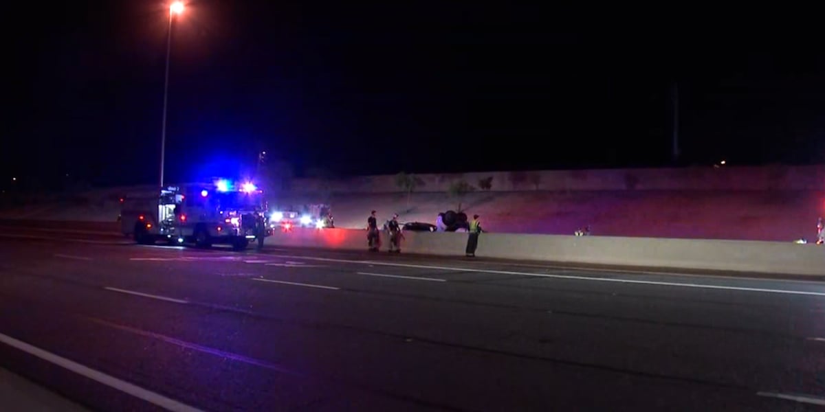 Westbound Loop 202 Closed Near McDowell, Stapley After Two-Vehicle Crash With Injuries