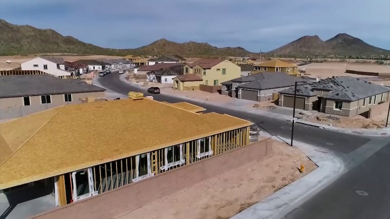 New home starts are down in Arizona.