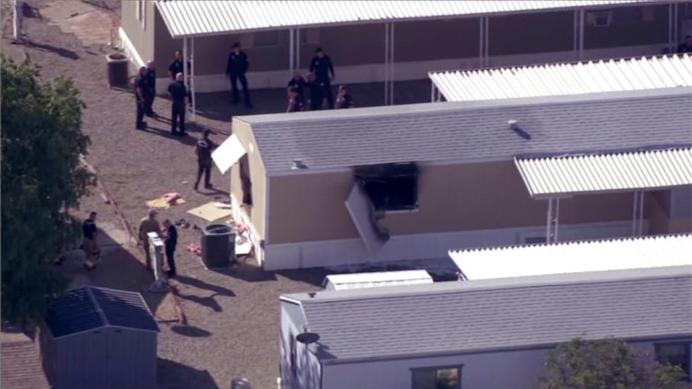 A woman is seriously hurt, and a dog died in a mobile home fire near 77th Avenue and Peoria...