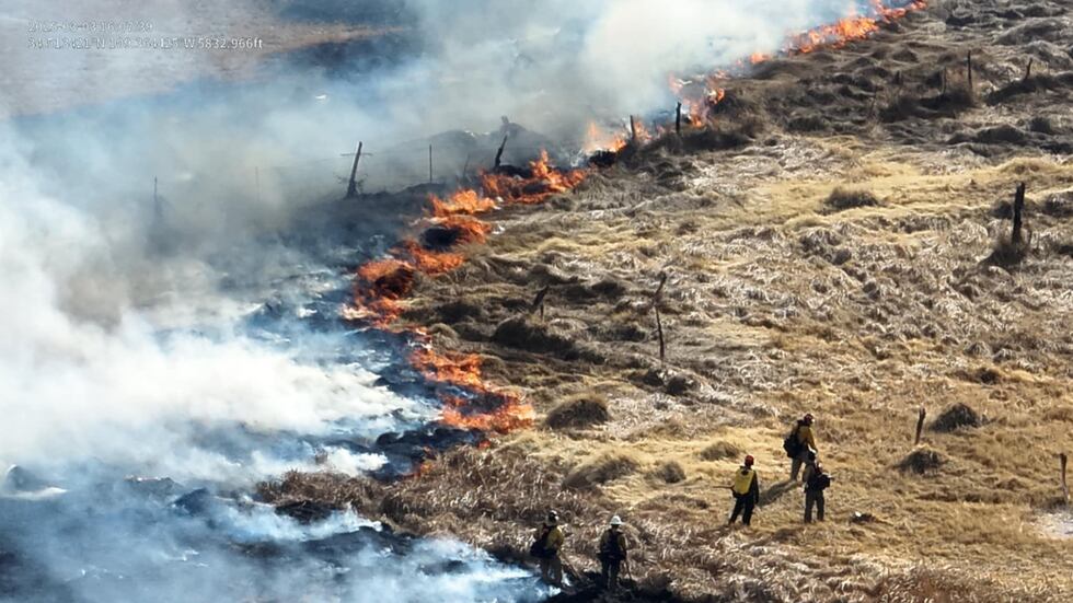 Strong winds are posing a threat for firefighters, county officials said.