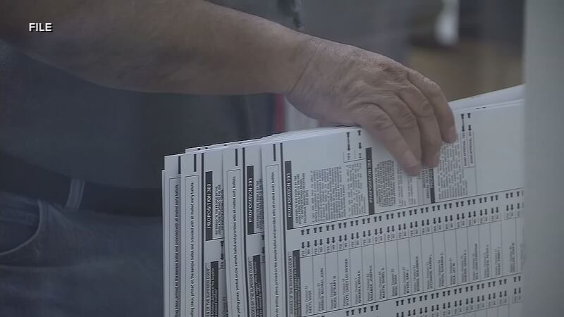 FILE - Stack of ballots