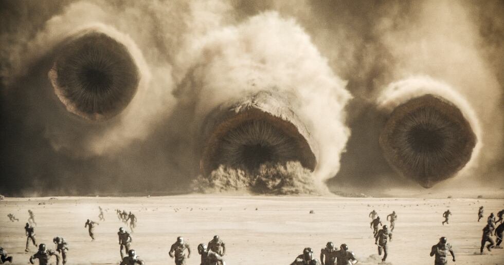 A scene from Warner Bros. Pictures and Legendary Pictures’ action adventure “DUNE: PART TWO,”...