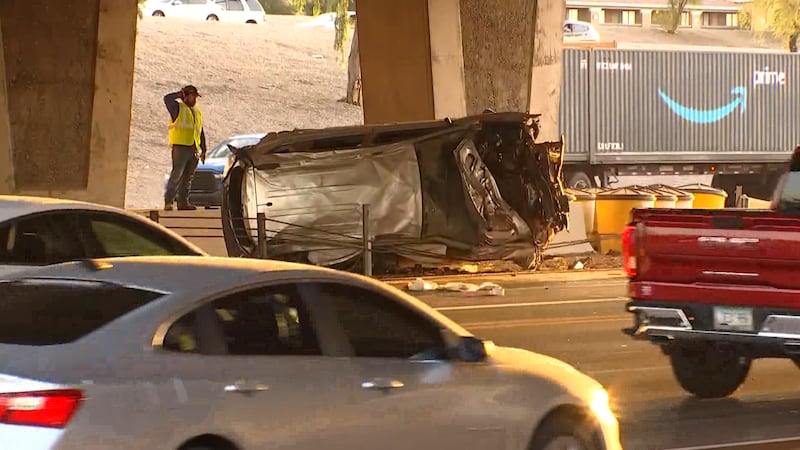 A man is fighting for his life and several other people were injured following a rollover...