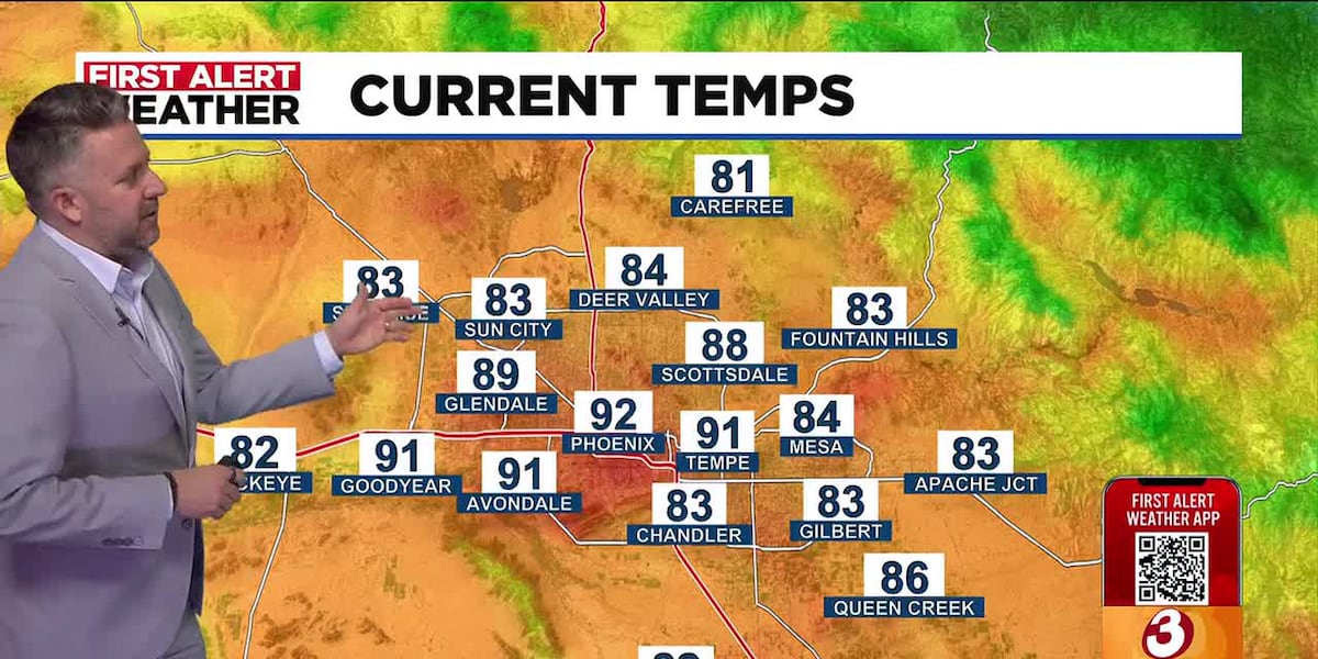 Extreme heat in store before chance of storms moves into Phoenix area